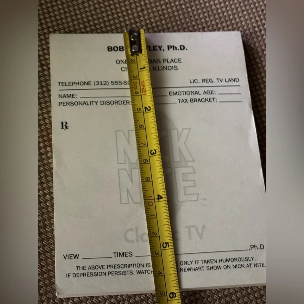 Nick at Nite Classic TV Bob Hartley PhD Prescription Pad